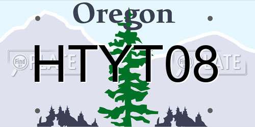 HTYT08 Oregon License Plate