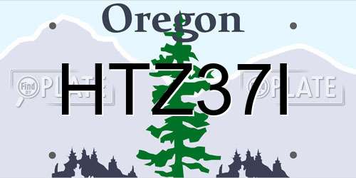 HTZ37I Oregon License Plate
