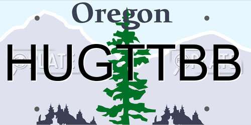 HUGTTBB Oregon License Plate
