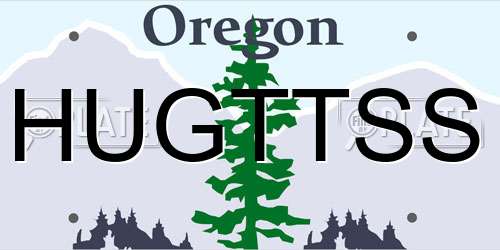 HUGTTSS Oregon License Plate