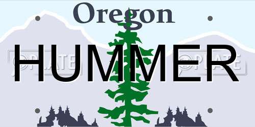 HUMMER Oregon License Plate