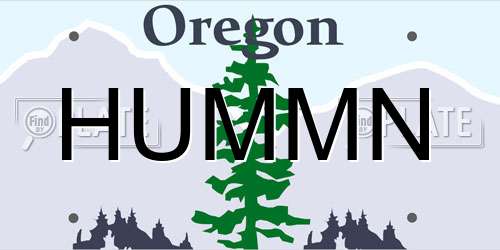 HUMMN Oregon License Plate