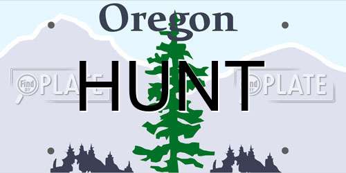 HUNT Oregon License Plate