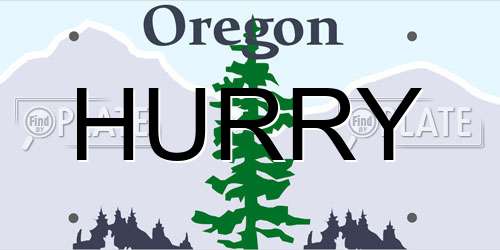HURRY Oregon License Plate