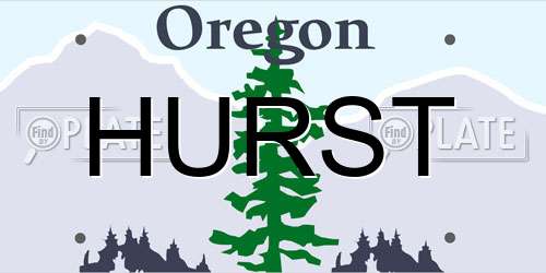 HURST Oregon License Plate