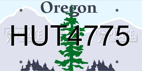 HUT4775 Oregon License Plate
