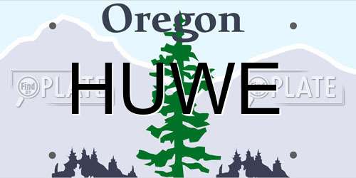 HUWE Oregon License Plate