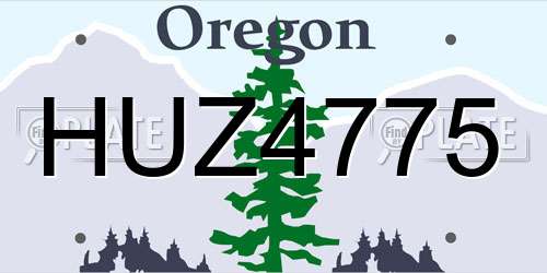 HUZ4775 Oregon License Plate