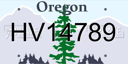 HV14789 Oregon License Plate