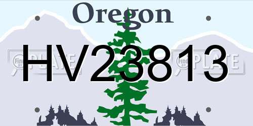 HV23813 Oregon License Plate