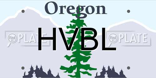 HVBL Oregon License Plate