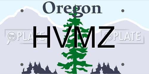 HVMZ Oregon License Plate