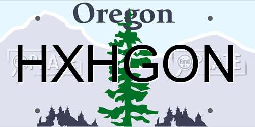 HXHGON Oregon License Plate
