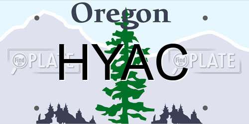 HYAC Oregon License Plate