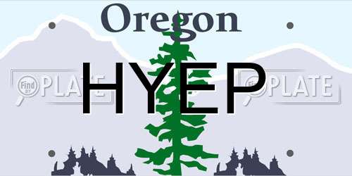HYEP Oregon License Plate