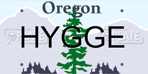HYGGE Oregon License Plate