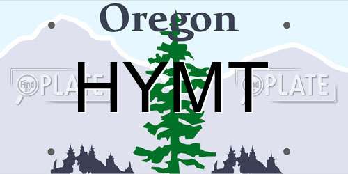 HYMT Oregon License Plate