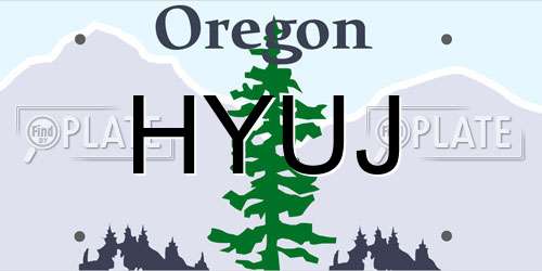 HYUJ Oregon License Plate