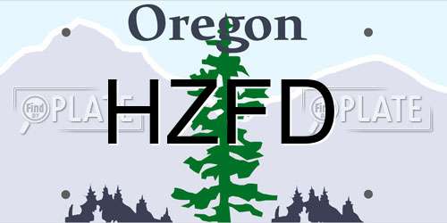 HZFD Oregon License Plate