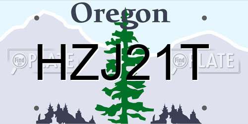 HZJ21T Oregon License Plate