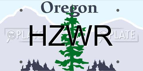 HZWR Oregon License Plate