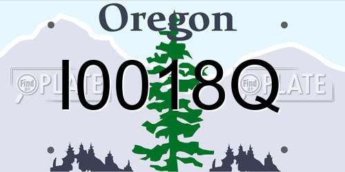 I0018Q Oregon License Plate