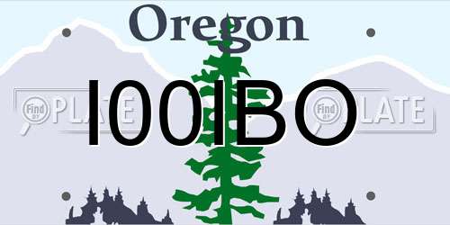 I00IBO Oregon License Plate