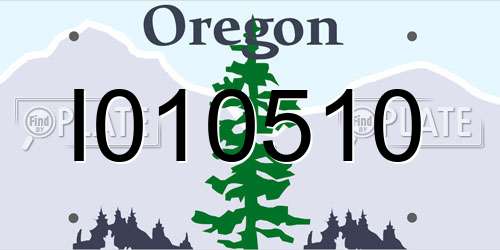 I010510 Oregon License Plate
