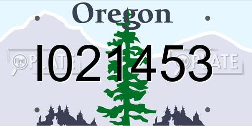 I021453 Oregon License Plate