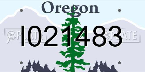 I021483 Oregon License Plate