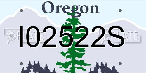 I02522S Oregon License Plate