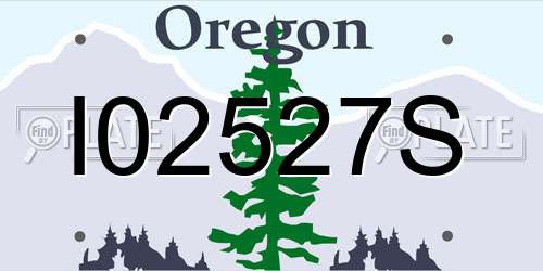 I02527S Oregon License Plate