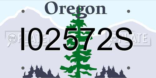 I02572S Oregon License Plate