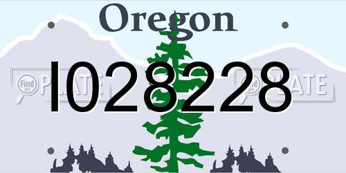 I028228 Oregon License Plate