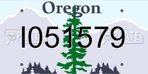 I051579 Oregon License Plate