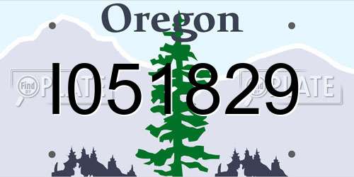 I051829 Oregon License Plate