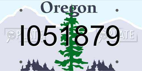 I051879 Oregon License Plate
