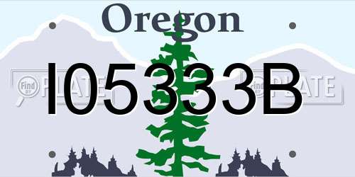 I05333B Oregon License Plate