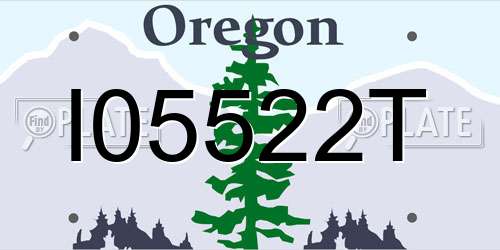 I05522T Oregon License Plate