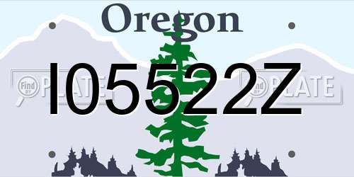 I05522Z Oregon License Plate
