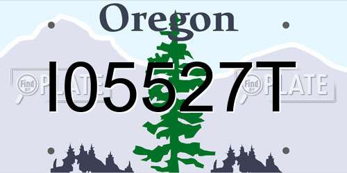 I05527T Oregon License Plate