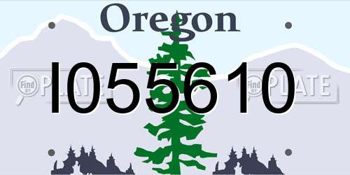 I055610 Oregon License Plate