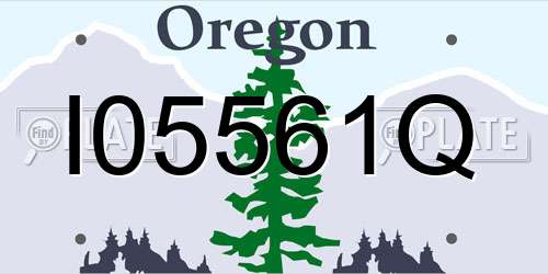 I05561Q Oregon License Plate