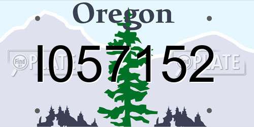 I057152 Oregon License Plate