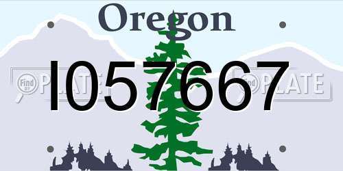 I057667 Oregon License Plate
