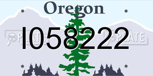I058222 Oregon License Plate