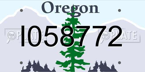 I058772 Oregon License Plate