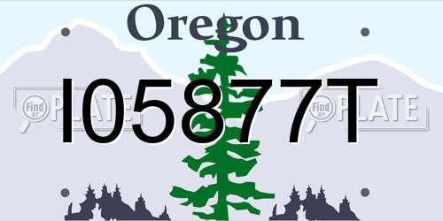 I05877T Oregon License Plate