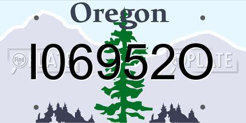 I06952O Oregon License Plate