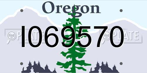 I069570 Oregon License Plate
